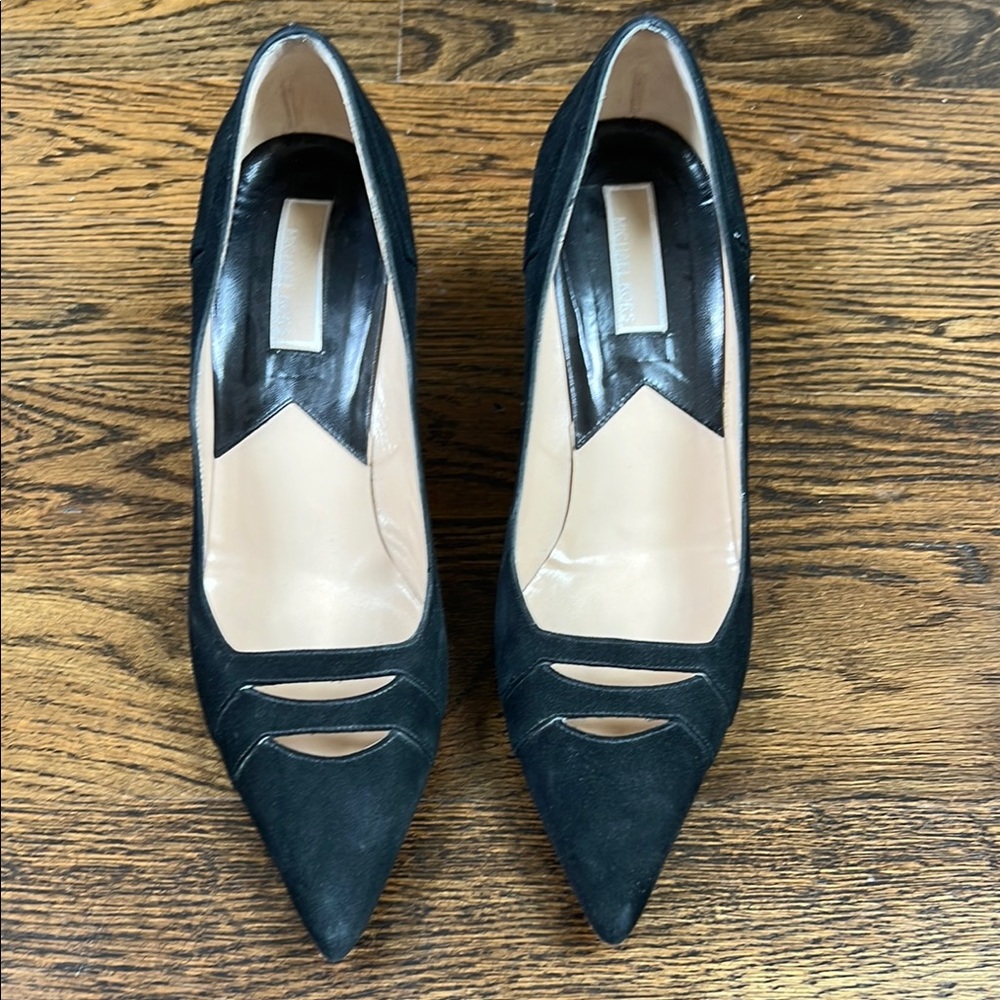 Michael Kors Samantha Black Suede Pumps Size 9
